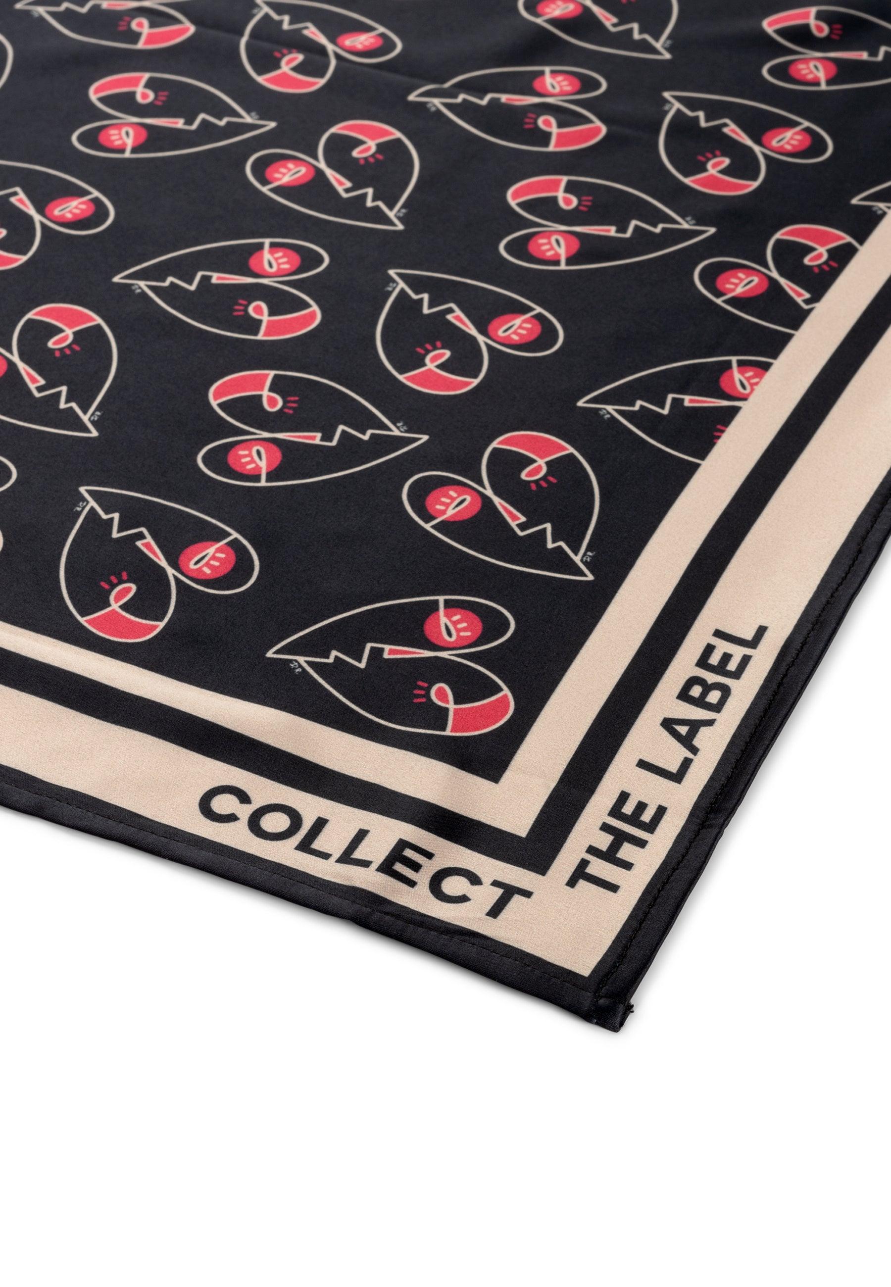 Heart Bandana Black