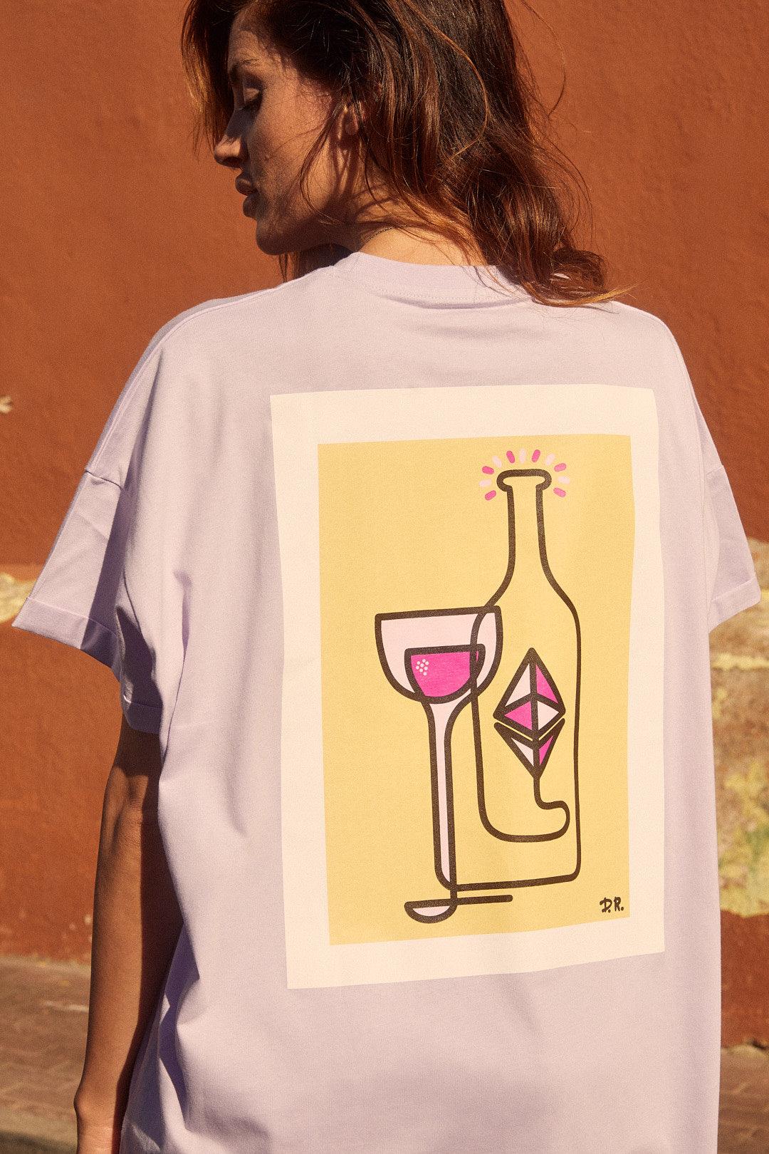Wine Oversized Tee Lila