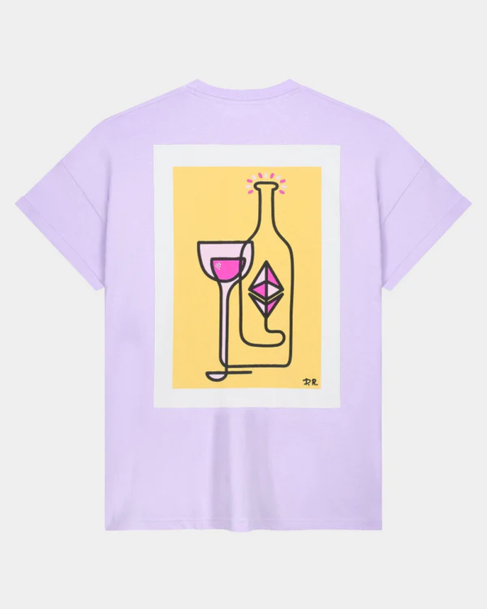 Wine Oversized Tee Lila