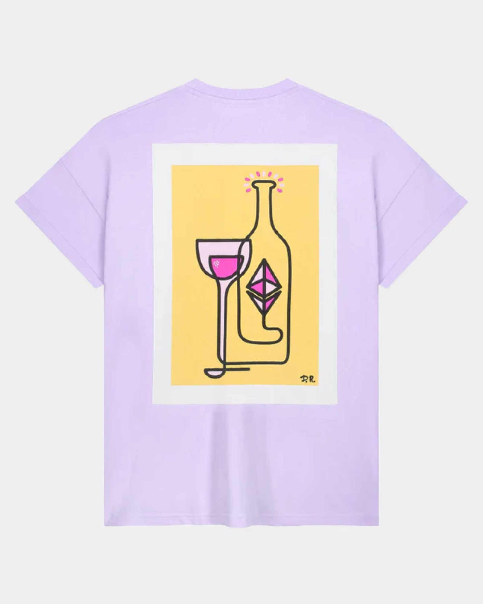 Wine  Oversized Tee  Lila